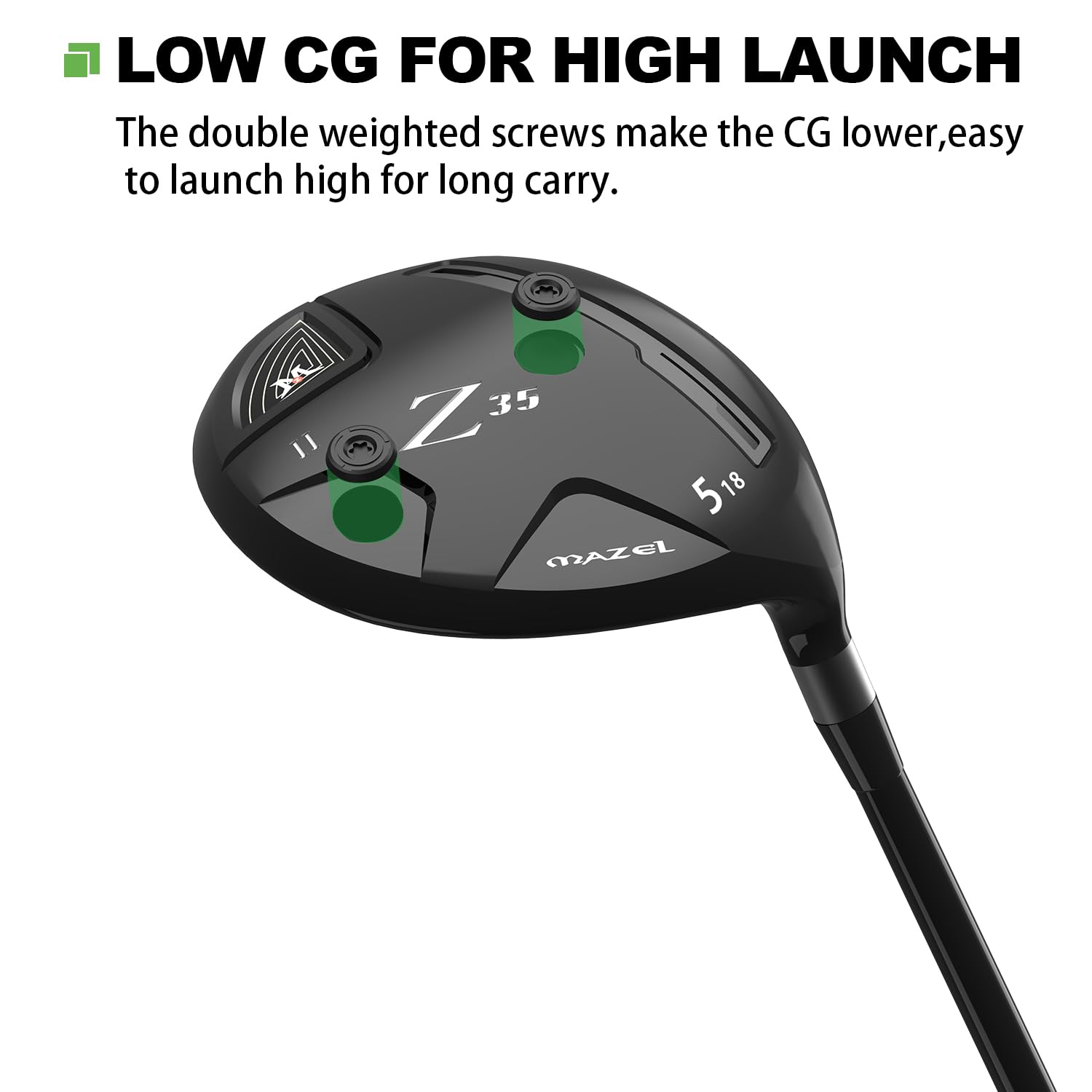 Amazon.com : MAZEL Z35 Mens Golf Fairway Woods 3/5,Right Handed